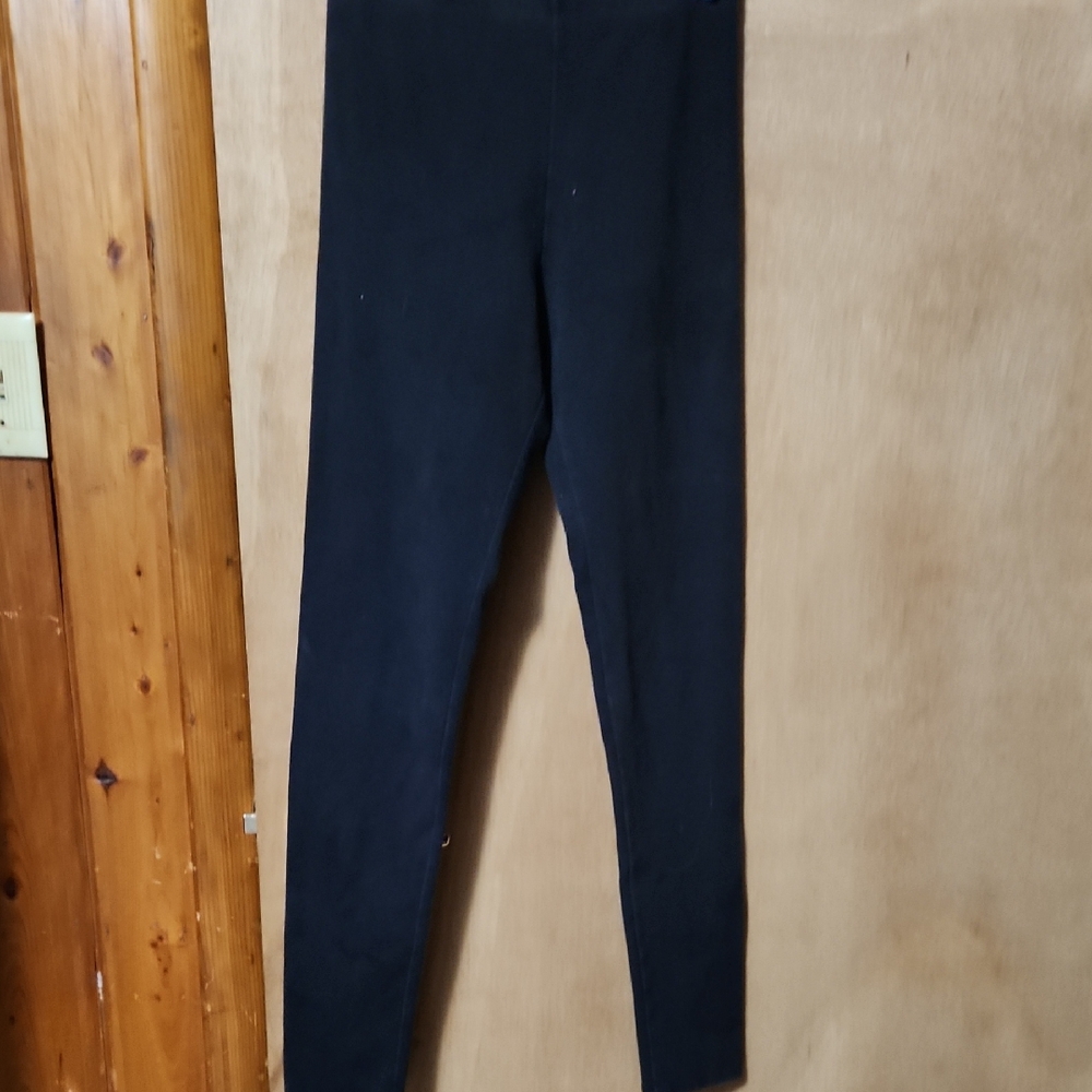 Nordstrom Black Cotton-Blend Leggings